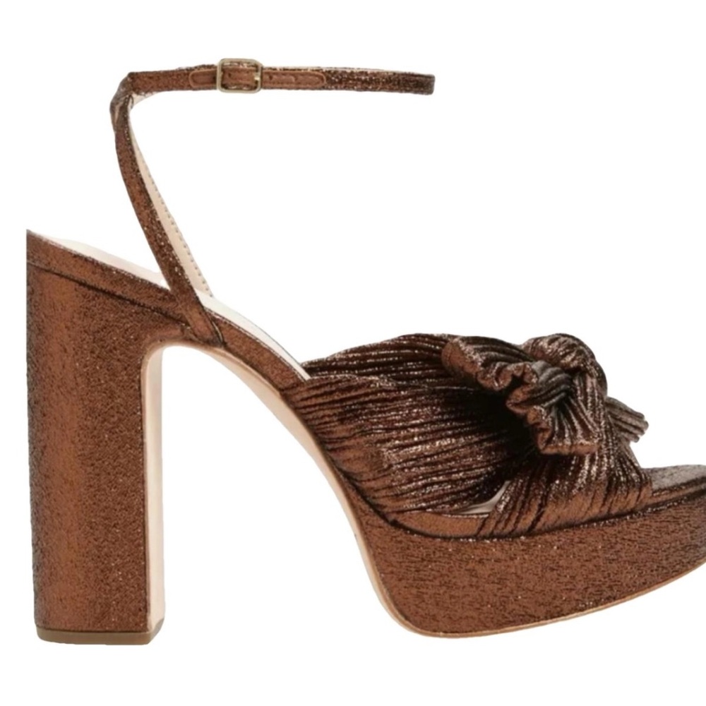 Loeffler Randall Metallic Bronze Platform Heels Size 8